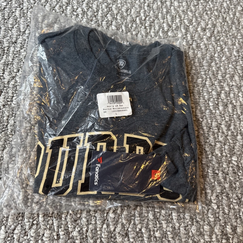 New W/ Tags‎ Purdue University Black Long Sleeve Adult Large by Top of the World